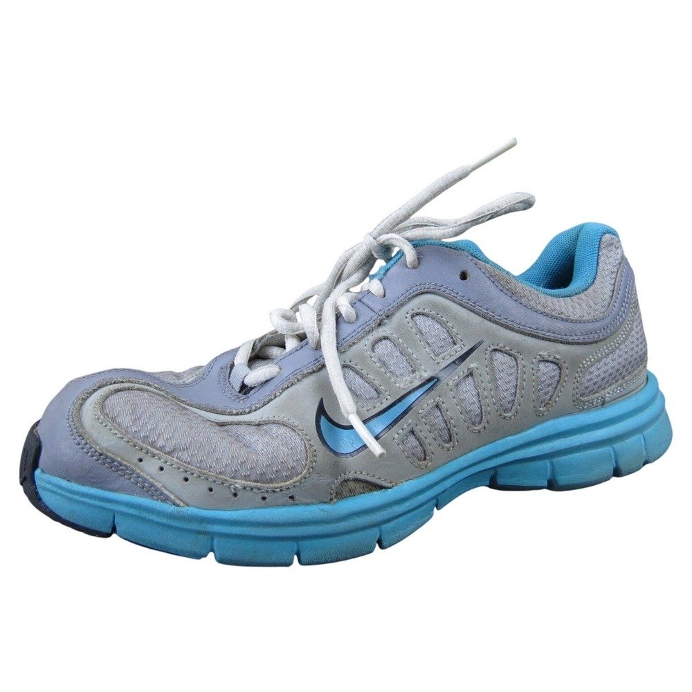Nike Scramble Girls 6Y Gray Blue Mesh Athletic Sneakers Walking Comfort Style